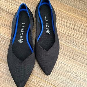 Rothy’s The Pointe Shoes - Black, Size 9.5 With Box